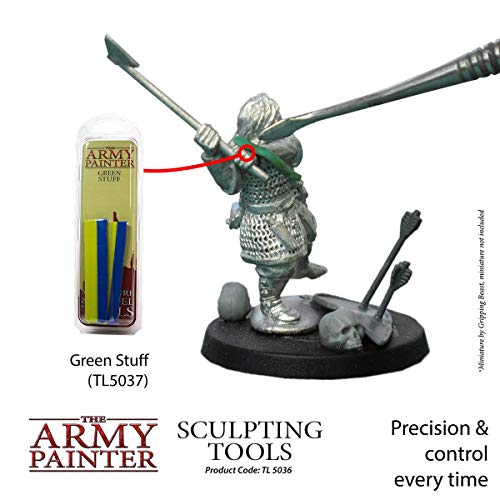 The Army Painter Clay Sculpting Tools - Set with Three Double Ended Stainless Steel Dab Tool, Polymer Clay Tools for Modeling Plastic, Resin, and The Army Painter