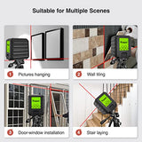 Huepar Laser Level, Self-Leveling Laser Level with Red Beam Cross Line Laser-Vertical and Horizontal Line, 66ft Alignment Laser Tool for Picture Huepar