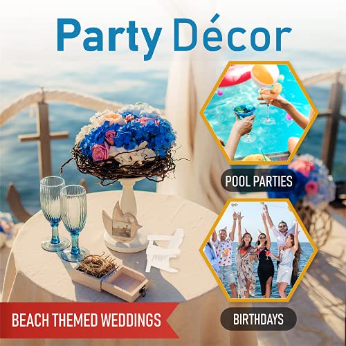 Gute Bote Wood Adirondack Miniature Chair - Unfinished Natural Wood Wedding Cake Topper Favor Mini Doll Furniture Dollhouse Top Decoration Beach Gute Bote