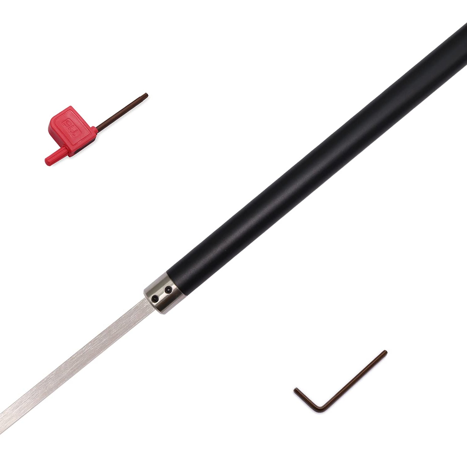 Woodturning Tools Set Carbide Tipped Lathe Chisel Finisher Tool Bar with Ci5 8.9mm Round Carbide Insert Cutter for Wood Hobbyist or DIY or Carpenter Asieg Tool