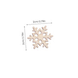 VOSAREA 300pcs Christmas Wood Chips Miniature Christmas Ornaments Unfinished Snowflake Cutout Jingle Bell Wood Cutout Unfinished Hanging Ornament VOSAREA