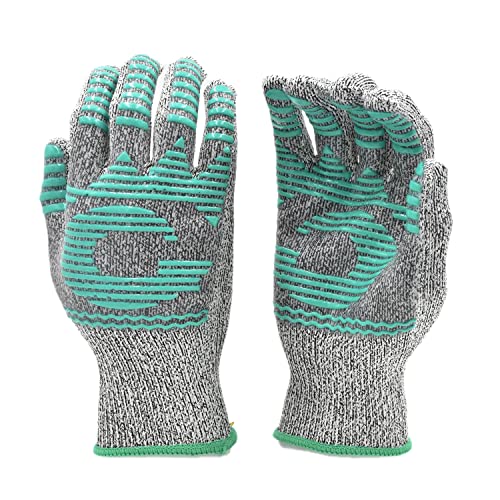 G & F Products 77100 M Cut Resistant With Anti-Slip Silicone Blocks, Protective Gloves Scrapes, in Kitchen, Wood Carving Carpentry Food Grade 1 G & F Products