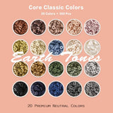 ADIIL 7200pcs Clay Beads Bracelet Making Kit, 20 Neutral Colors 6mm Polymer Heishi Beads for Jewelry Making, Friendship Bracelet Kit with Letter ADIIL