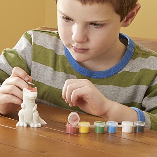 Melissa & Doug Created by Me! Dinosaur Figurines Craft Kit (2 Resin Dinosaurs, 6 Paints, Paintbrush) - WoodArtSupply