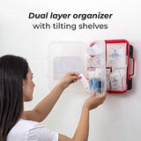 M2 BASICS Professional 350 Piece Emergency First Aid Kit | Business & Home Medical Supplies | Hard Case, Dual Layer, Wall Mountable | Office, Car, M2 BASICS