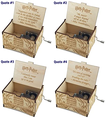 TheLaser'sEdge, Hogwarts Castle, Harry Potter Music Box with Hedwig's Theme - Solemnly Quote TheLaser'sEdge