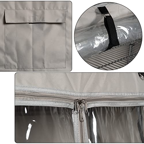 YLOVAN Storage Shelf Cover Wire Rack Shelving Dust Protective, Fits Racks 36''Wx14''Dx54''H One Side See Through Panel (Cover only) YLOVAN