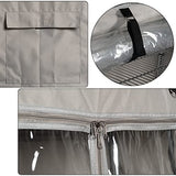 YLOVAN Storage Shelf Cover Wire Rack Shelving Dust Protective, Fits Racks 36''Wx14''Dx54''H One Side See Through Panel (Cover only) YLOVAN