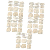 Yardwe 240 Pcs Mini Door Blank Fairy Door Garden Ornaments DIY Kits Unfinished Fairy Door House Windows Fairy Tale Door Mini Chips Unpainted Fairy Yardwe
