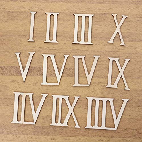 Healifty 24 Sets Roman Numerals 16 Patch 3 Inch Wood Letters Wood Letters Embellishment Ornament Crafts Wood Roman Numerals Unfinished Wood Cutouts Healifty