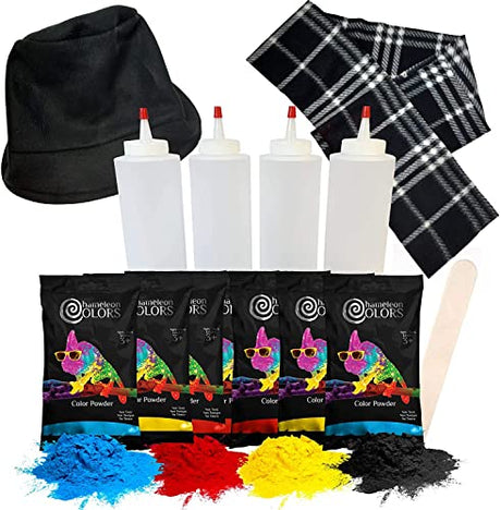 Chameleon Colors Snowman Kit - Snowman Decorating Kit with 4 Vibrant Chalk Powder Colors for Snow Art - Winter Fun - Kid Friendly Craft - Easy to Chameleon Colors
