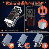 JICCODA Air Assist for Laser Cutter and Engraver,16L/Min Air Output,Laser Air Assist Engraver for Wood and Metal,Air Pump Accessories Air Nozzle for JICCODA