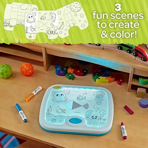 Crayola Light Up Activity Board, Sensory Toy for Toddlers & Kids, Reusable Activity, Washable, Toys & Gifts for Kids, Ages 3+ - WoodArtSupply