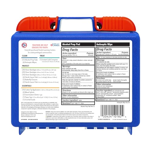 Be Smart Get Prepared 110 pc First Aid Kit: Clean, Treat, Protect Minor Cuts, Home, Office, Car, School, Business, Travel, Emergency, Outdoor, Be Smart Get Prepared