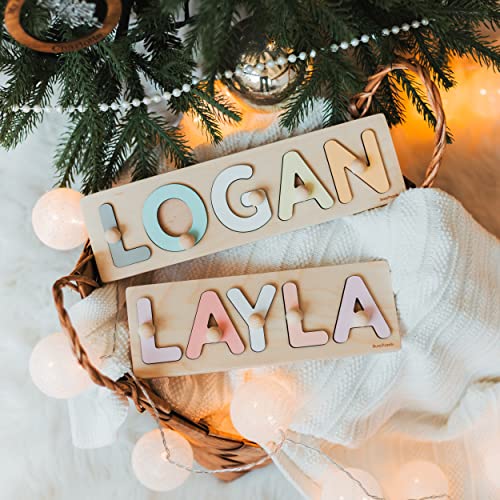 Name Puzzle With Pegs Personalized Wooden Name Puzzle Wooden Toys Custom Name Puzzle by BusyPuzzle Christmas Present Personalized Birthday Baby 1 BUSY PUZZLE