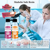 Epoxy Resin, 8.8OZ Resin Kit, Epoxy Resin Crystal Clear, Not Yellowing and No Bubble Self Leveling Easy Mix 1:1 Casting & Coating for DIY Jewelry Shabebe