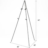 MEEDEN 2-Pack Steel Folding Tripod Display Easel -63'' Tall Adjustable Instant Easel Display Stand with Bag for Signs, Presentations, Posters & Art MEEDEN