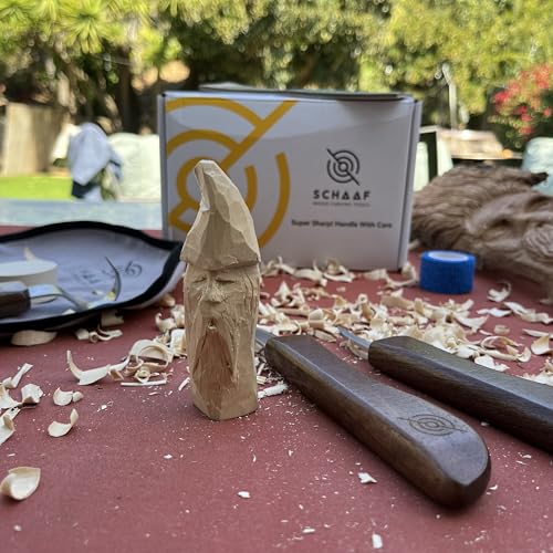 Schaaf Wood Carving Tools Knife Kit | Wood Carving Kit Includes Detail Whittling Knife, Sloyd Carving Knife, Spoon Carving Knife, Basswood Carving Schaaf Wood Carving Tools