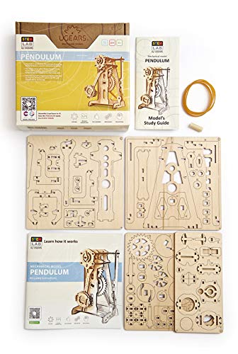 UGEARS STEM Pendulum Model Kit - Creative Wooden Model Kits for Adults, Teens and Children - DIY Mechanical Science Kit for Self Assembly - Unique UGEARS