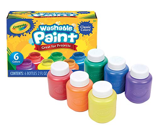 Crayola Washable Kids Paint, 6 Count, Kids At Home Activities, Painting Supplies, Gift, Assorted Crayola