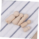 VILLCASE 10pcs Wooden People Shapes Wooden People Toys Wooden Peg People Unfinished Wooden Family Peg Dolls Wooden People Figures Kids Mannequin DIY VILLCASE