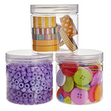 Juvale Slime Containers with Lids - 8 Pack Clear Plastic Jars for Kids DIY Crafts (12 oz) Juvale