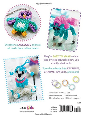 Loopy Loom Rubber Band Animals: 25 fun designs for jewelry and accessories - WoodArtSupply