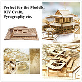 iUoczi 12 Pack Basswood Sheets 1/8 x 8x12 Inch Thin Plywood Sheets for Cricut Maker Unfinished Wood for DIY Craft Make Models Wood Burning Project iUoczi