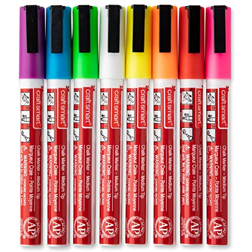 Craft Smart Fluorescent Medium Tip Chalk Marker Set Craft Smart