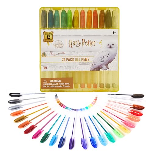 Innovative Designs Harry Potter Wizarding World Gel Pen Set for Kids, 24 Pack with Glitter Gel Pens, Cute Pens for Girls and Boys Innovative Designs