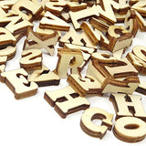 Honbay 104PCS 15mm/0.6inch Wooden Letters, Letter Wood Pieces Wood Slices Wood Chips for DIY Crafts - 26 Letters, 4pcs for Each HONBAY