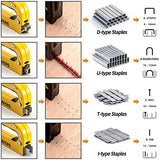 Upholstery 4 in 1 Staple Gun Heavy Duty, with 6000 Staples, Remover, Gloves, Manual Brad Nailer Power Adjustment Stapler Gun for Wood, Upholstery, YEAHOME