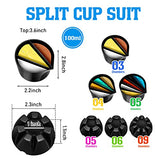 Baderke 6 Pieces Split Cups for Paint Pouring Supplies Silicone Split Cups Acrylic Paint Mixing Cups 3/4/5 Channels Dividers Paint Pouring Supplies Baderke