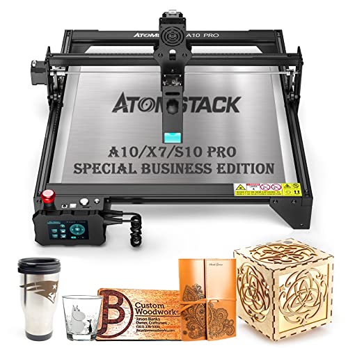 Official ATOMSTACK A10 Pro/X7 Pro/S10 Pro Laser Engraver, 10W Laser Engraving Machine, Laser Cutter and Engraver Machine with 0.06x0.08mm Dual - WoodArtSupply