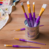 White Taklon Angular Brushes Super Value Pack By Craft Smart 7 piece CraftsMart