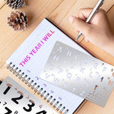 INFUNLY Metal Number Alphabet Stencils Mixed Letter Number Stencils Stainless Steel Number Alphabet Template for Painting Wood Carving Drawings INFUNLY