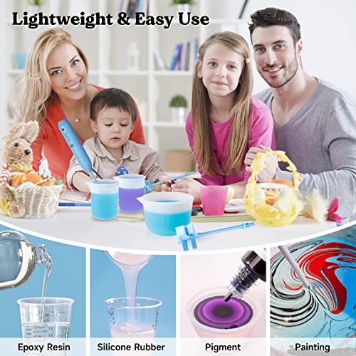 LET'S RESIN Upgraded Resin Mixer Electric, Double Mixing Effect & Speed Control Handheld Epoxy Mixer with Minimizing Bubbles, Rechargeable Resin LET'S RESIN