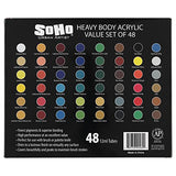 Soho Urban Artist Acrylic Paint - Thick, Rich, Water-Resistant, Heavy Body Paint, Assorted, Set of 48-12mL Soho Urban Artist