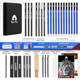 Art Supplies, Sketching & Drawing Pencils Art Kit with 2 Sketch Pads, Professional Artists Drawing Supplies Set Includes Graphite, Charcoals, Kneaded VigorFun