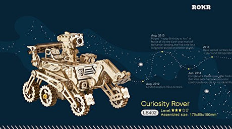 ROKR Solar-Powered 3D Wooden Puzzle Car Kit - Engaging Educational Toy for Creative Learning and Home Décor ROKR