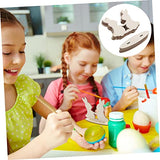 BESPORTBLE 10pcs White Rabbit Ornament Easter Unfinished Rabbit Cutouts Easter Wood Cutouts Blank Bunny Cutout Easter Wood Slice Blank Flags Wooden BESPORTBLE