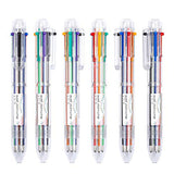 Shuttle Art Multicolor Pens, 23 Pack 6-in-1 0.7mm Retractable Ballpoint Pens for Office School Supplies Students Children Gift Shuttle Art