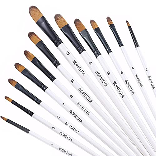 GETHPEN Filbert Paint Brushes Set Watercolor Paint 48 Colors GETHPEN