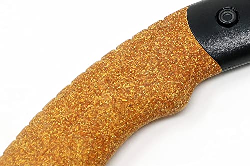 KAKURI Japanese Pruning Saw with Sheath 8.2" Made in JAPAN, Japanese Hand Pull Saw for Gardening and Camping, Non-Slip Cork Handle KAKURI