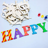 3" Wooden Letters - 78 Pcs Wood Letters for Crafts Unfinished Wood Alphabet for Letter Board/Wall Decor/DIY/Painted/Educational (3 inch) Home Wall wholeshine