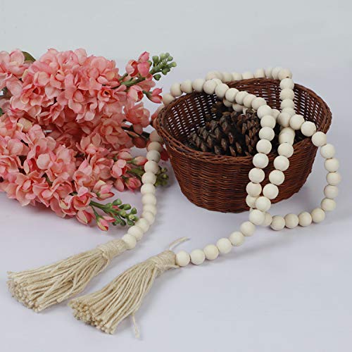 ZOENHOU 400 PCS 25mm Wooden Beads, Natural Round Solid Wood Beads for Crafts Making DIY Handmade Jewelry Bracelet Garland Hair Home Decoration ZOENHOU