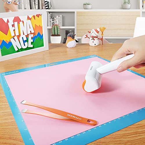 DOOHALO Brayer Roller for Cricut Vinyl Roller Tools for Crafting with Tweezers Remover Tools Set for Cricut Cameo Brother and Printmaking DOOHALO