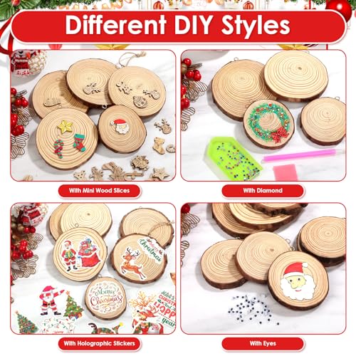 MAPVOLUT Christmas Wooden Arts and Crafts Kits for Kids, Arts & Crafts Gifts for Boys Girls Wooden Painting Kit Wood Slice Creative Activities Kits - WoodArtSupply