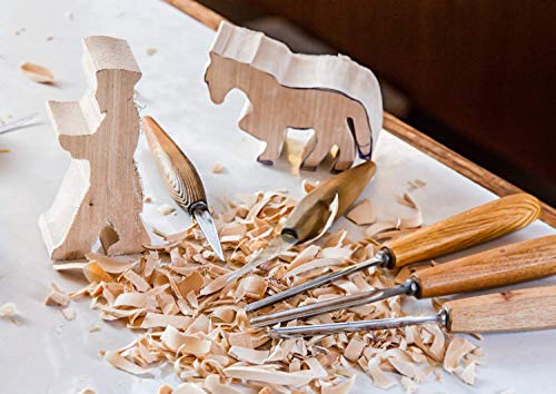 Arteza Basswood Carving Blocks, Set of 5 Pieces, One 4 x 2 x 2 Inches and Four 4 x 1 x 1 Inches Blocks, Art Supplies for Carving, Crafting, Whittling ARTEZA