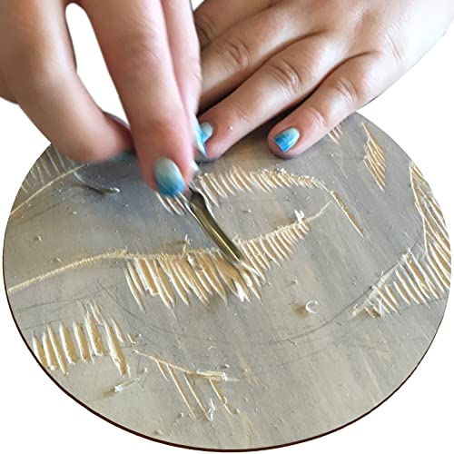 CYEAH 20 PCS Round Wood Circles for Crafts, 10 Inch Unfinished Wooden Circles Wood Rounds Wood Plaque for Making Craft, Home Decor, Wood Burning CYEAH